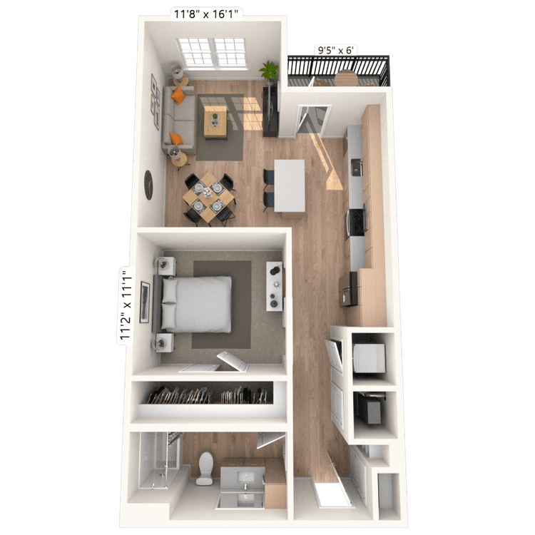 Floorplan image of unit 1004