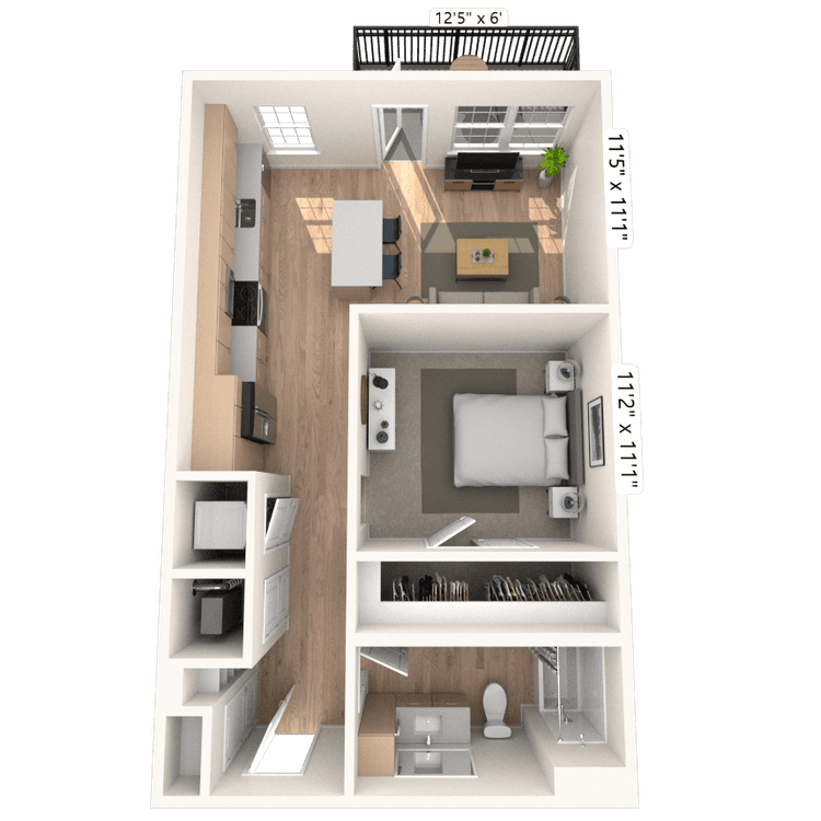 Floorplan image of unit 3203