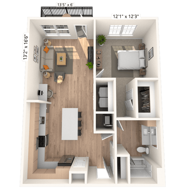 Floorplan image of unit 3404