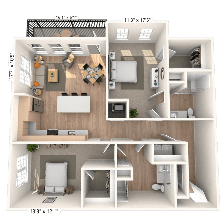 Floorplan image of unit 1112