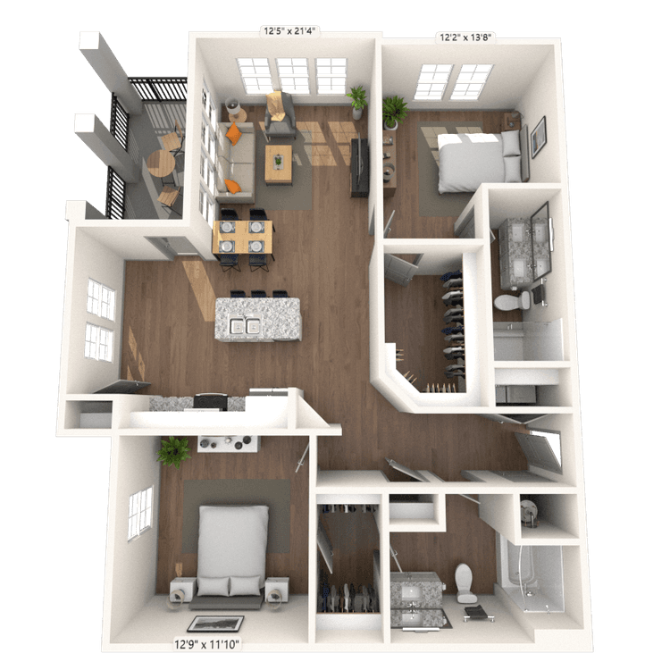 Floorplan image of unit 5-101