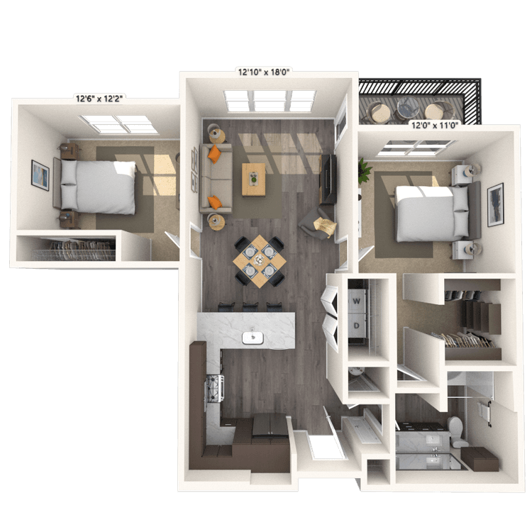 Floorplan image of unit 7303