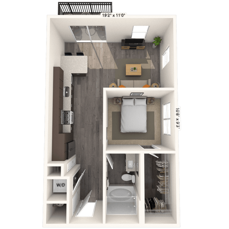 Floorplan image of unit 7401