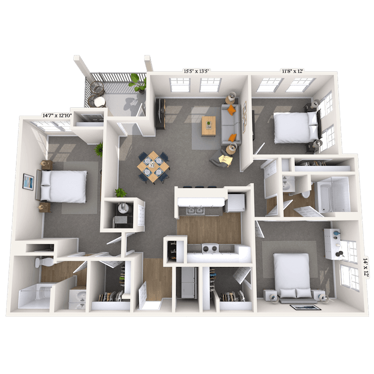 Floorplan image of unit 1003