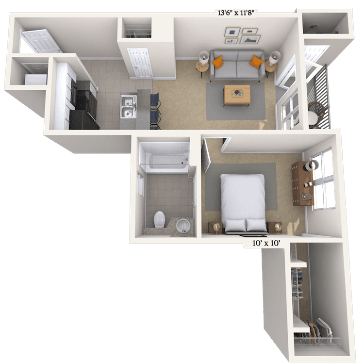 Floorplan image of unit 5803B