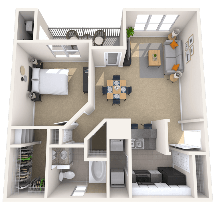 Floorplan image of unit 5864I