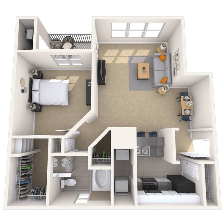 Floorplan image of unit 5860F