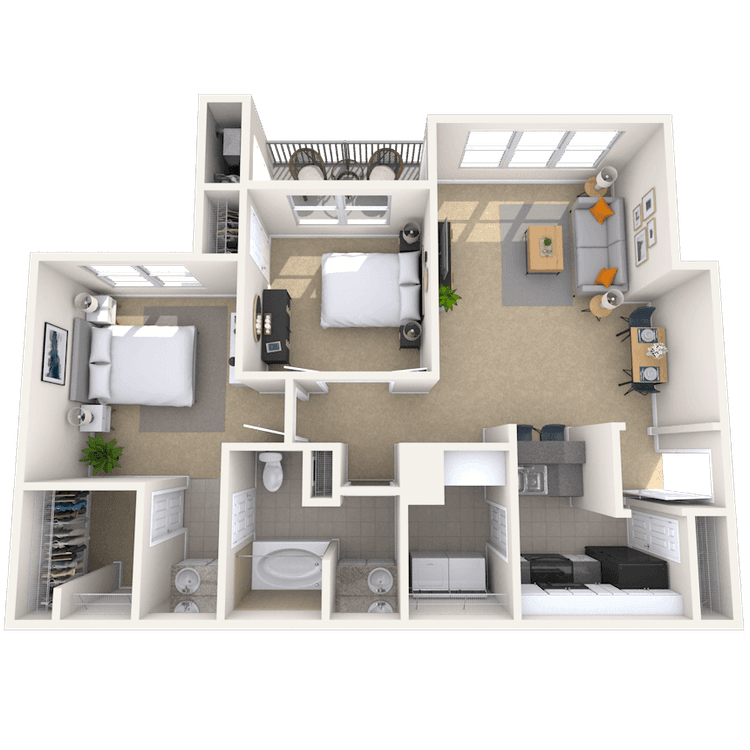 Floorplan image of unit 5852I