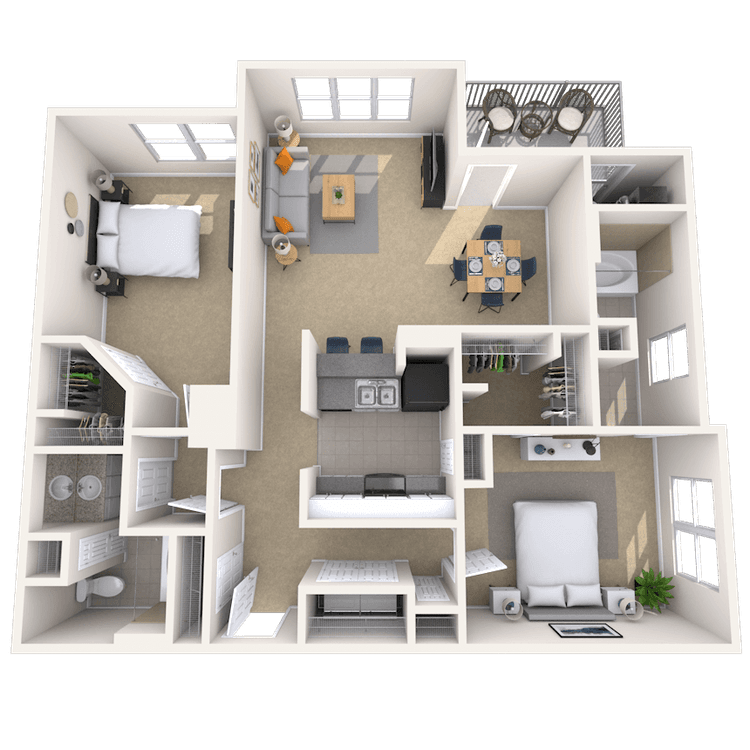 Floorplan image of unit 5835F