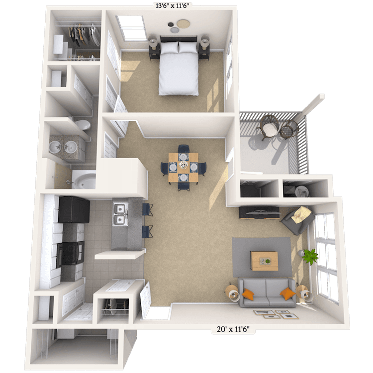 Floorplan image of unit 5812B