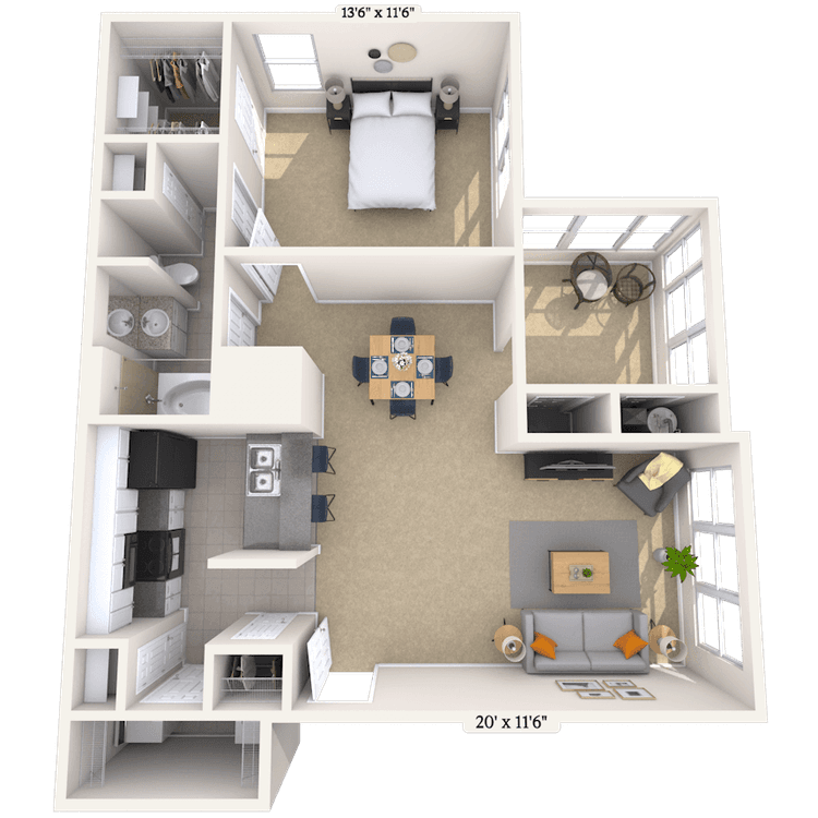 Floorplan image of unit 5864L