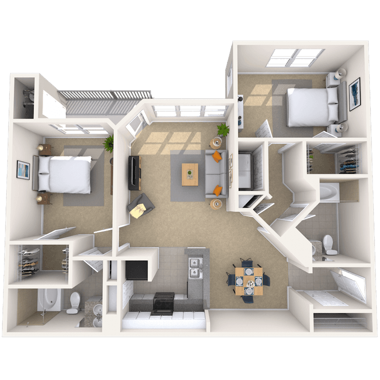 Floorplan image of unit 5824D