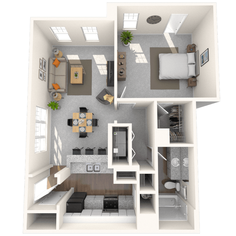 Floorplan image of unit 1538