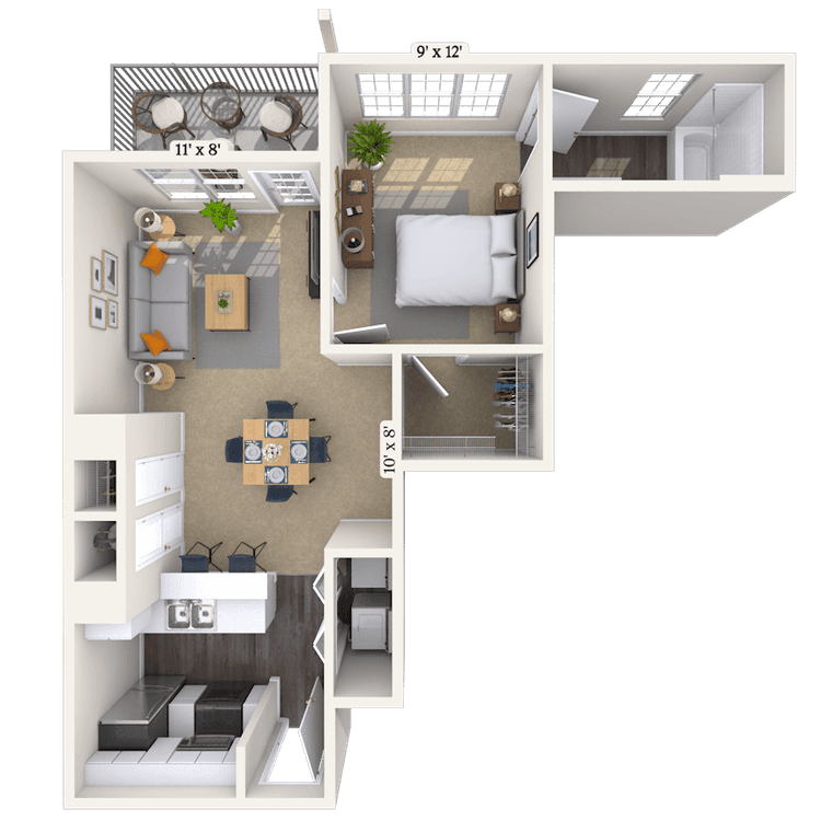 Floorplan image of unit 1707