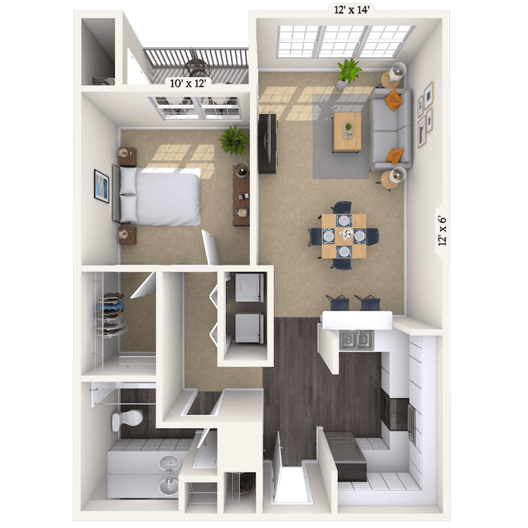 Floorplan image of unit 1156