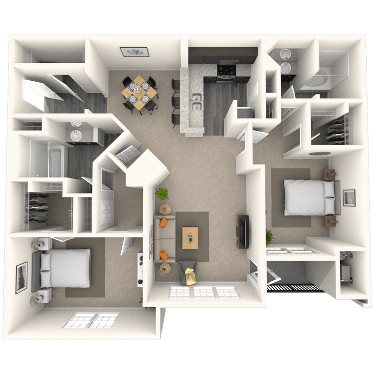 Floorplan image of unit 4858CL3