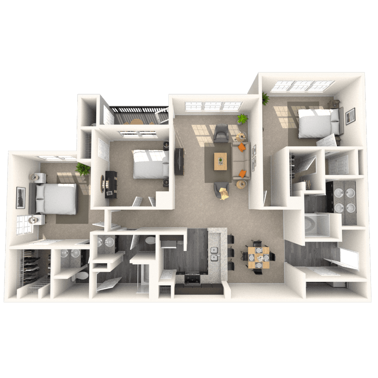 Floorplan image of unit 7045GT3
