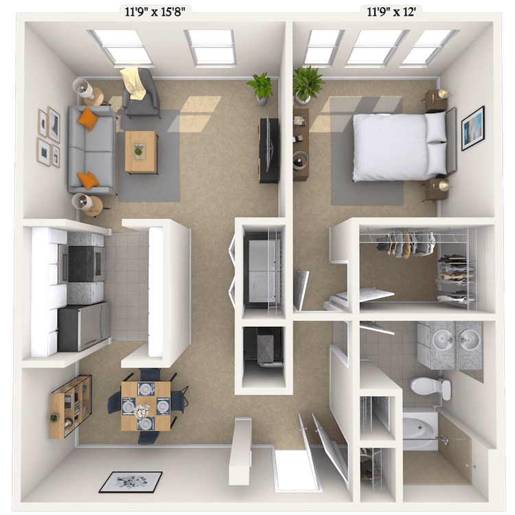 Floorplan image of unit 2222