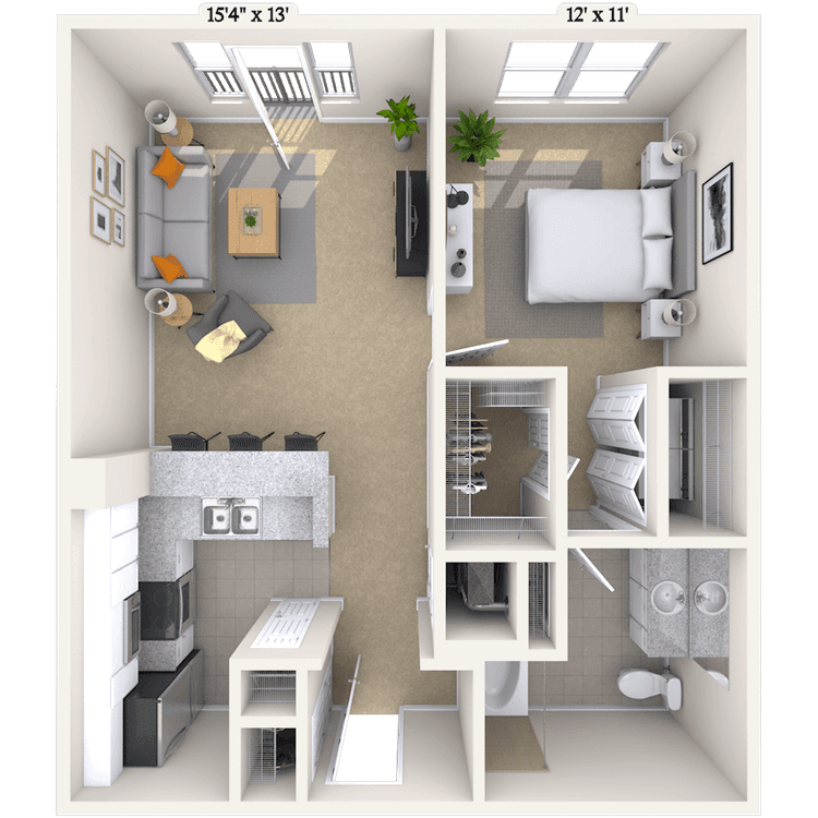 Floorplan image of unit 2108