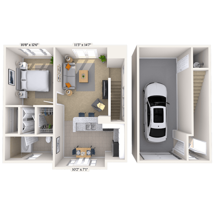 Floorplan image of unit 223