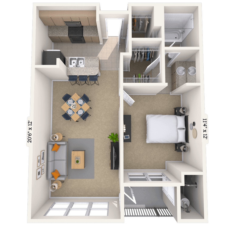 Floorplan image of unit 1315