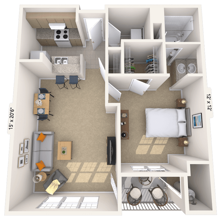 Floorplan image of unit 5104