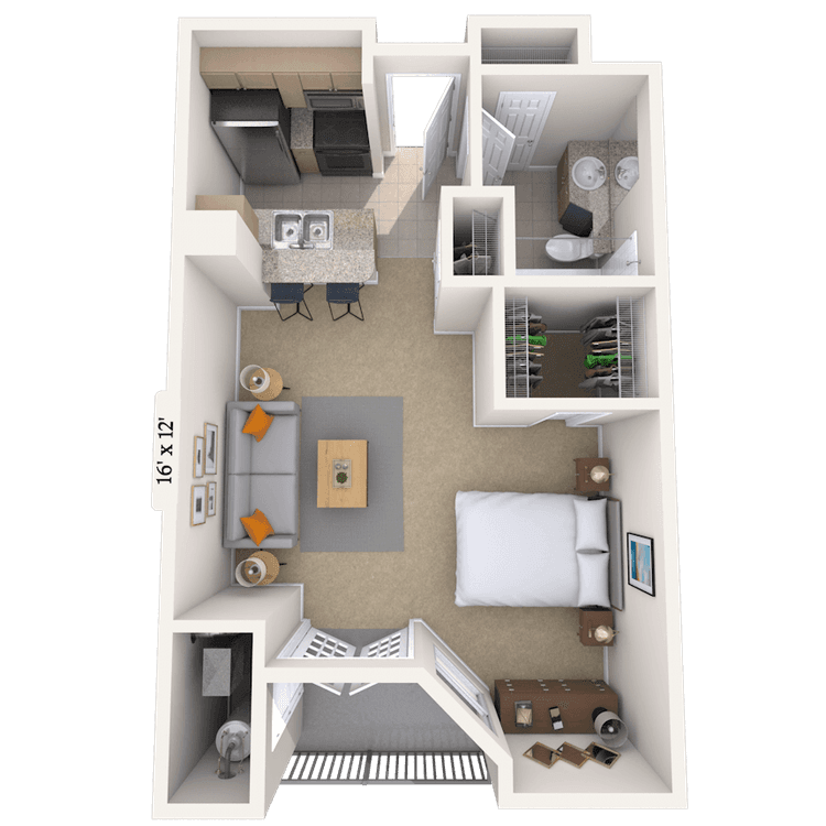 Floorplan image of unit 7310
