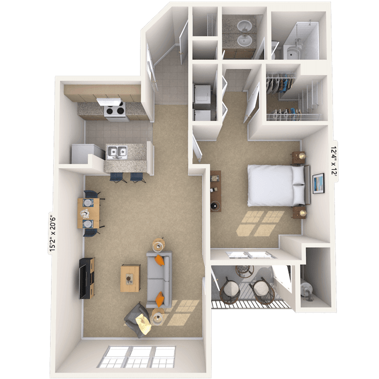 Floorplan image of unit 8105