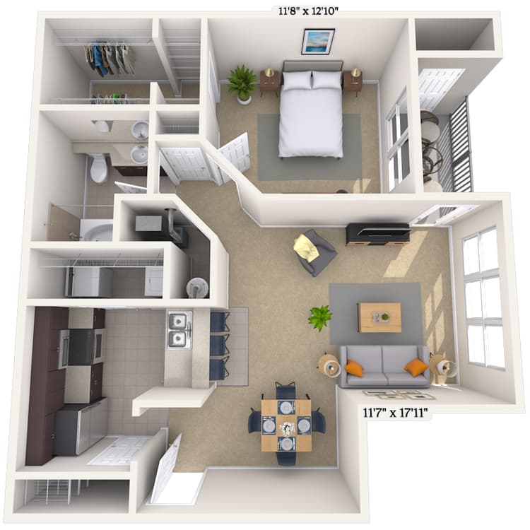 Floorplan image of unit 510