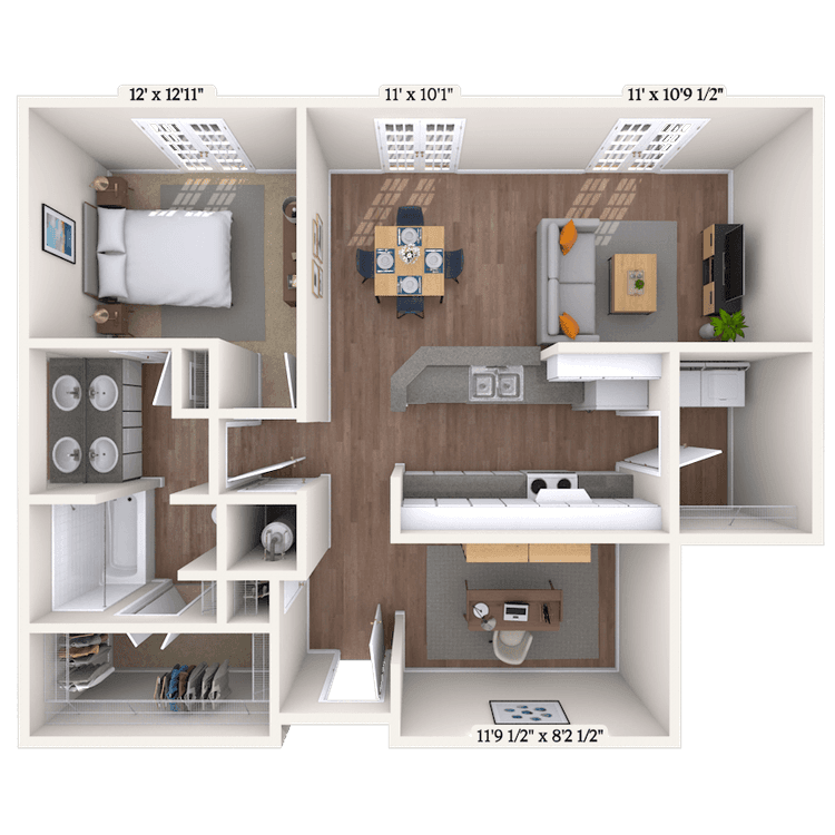 Floorplan image of unit 3302