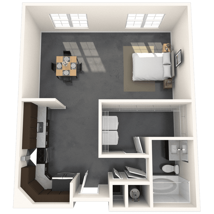 Floorplan image of unit 1105