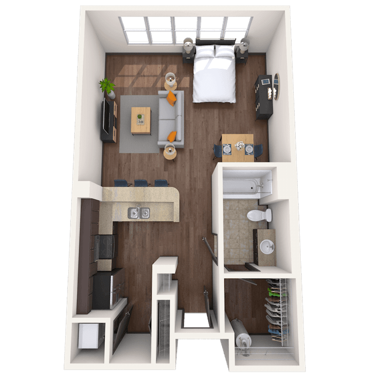 Floorplan image of unit 1407