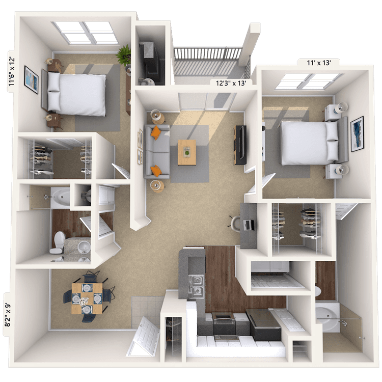 Floorplan image of unit 8404