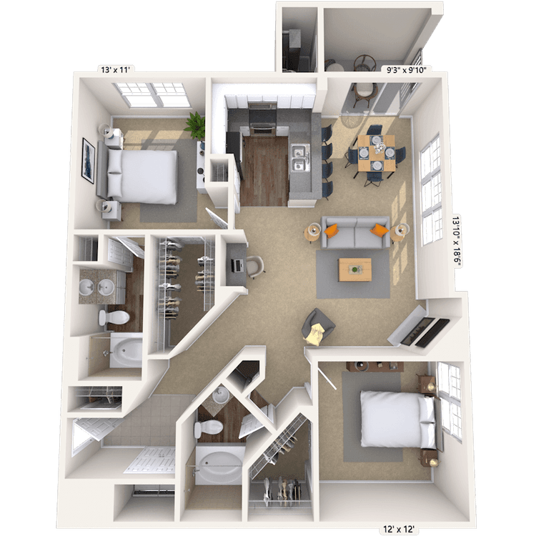 Floorplan image of unit 5302