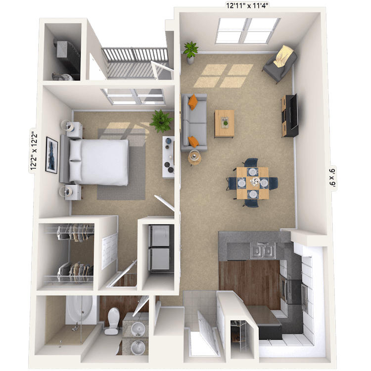 Floorplan image of unit 5307