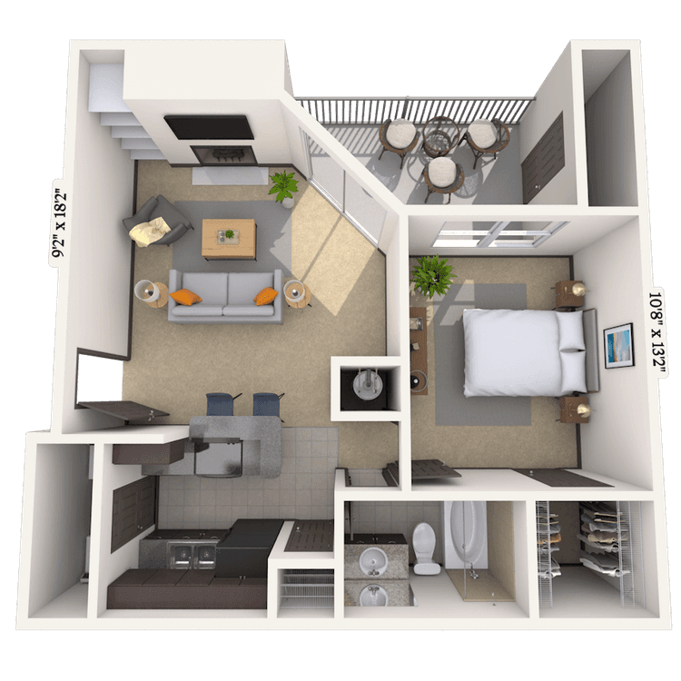 Floorplan image of unit 101B8300