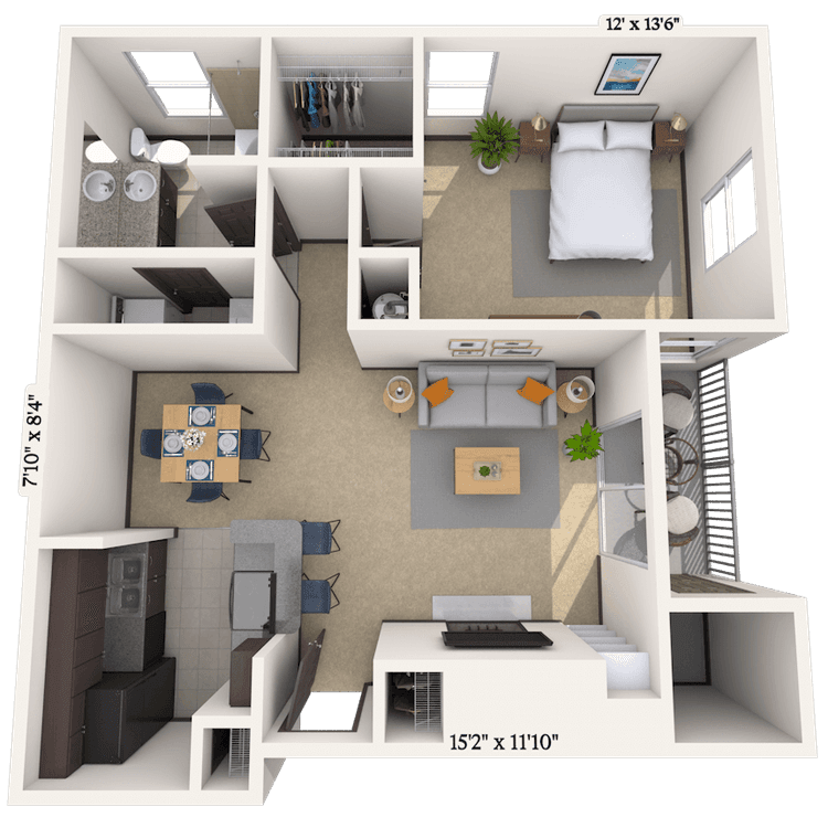 Floorplan image of unit 202B8310