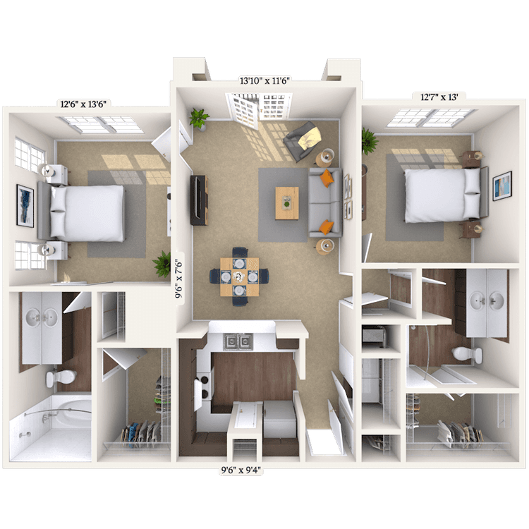 Floorplan image of unit 209