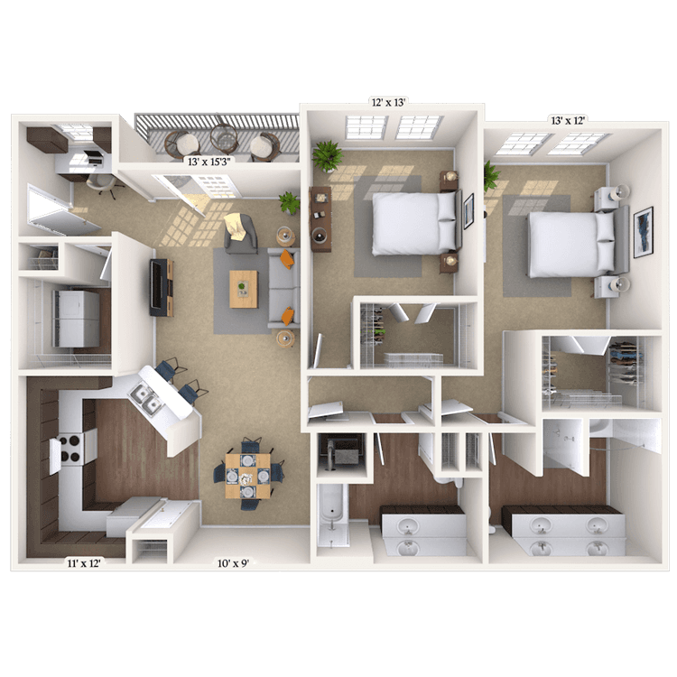 Floorplan image of unit 604