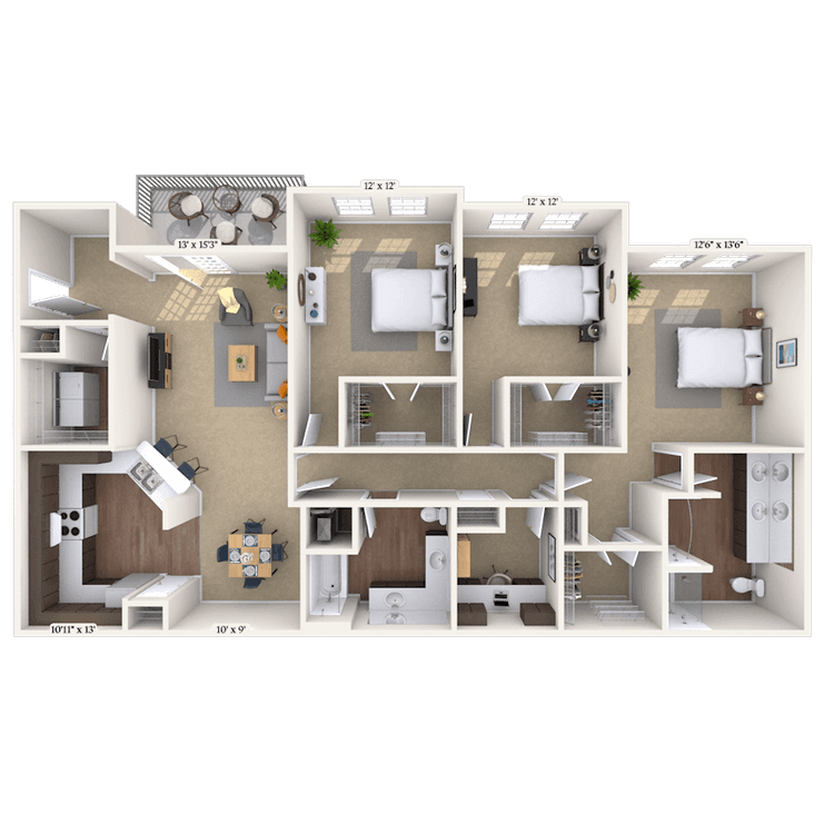 Floorplan image of unit 825