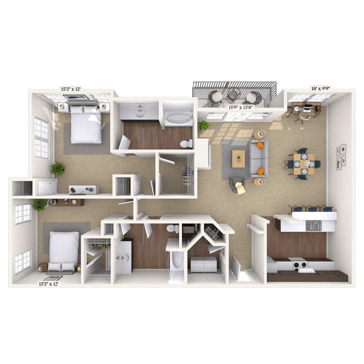 Floorplan image of unit 837
