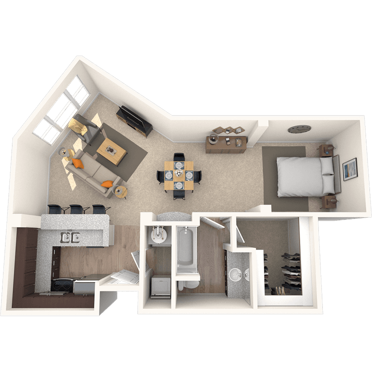 Floorplan image of unit 212