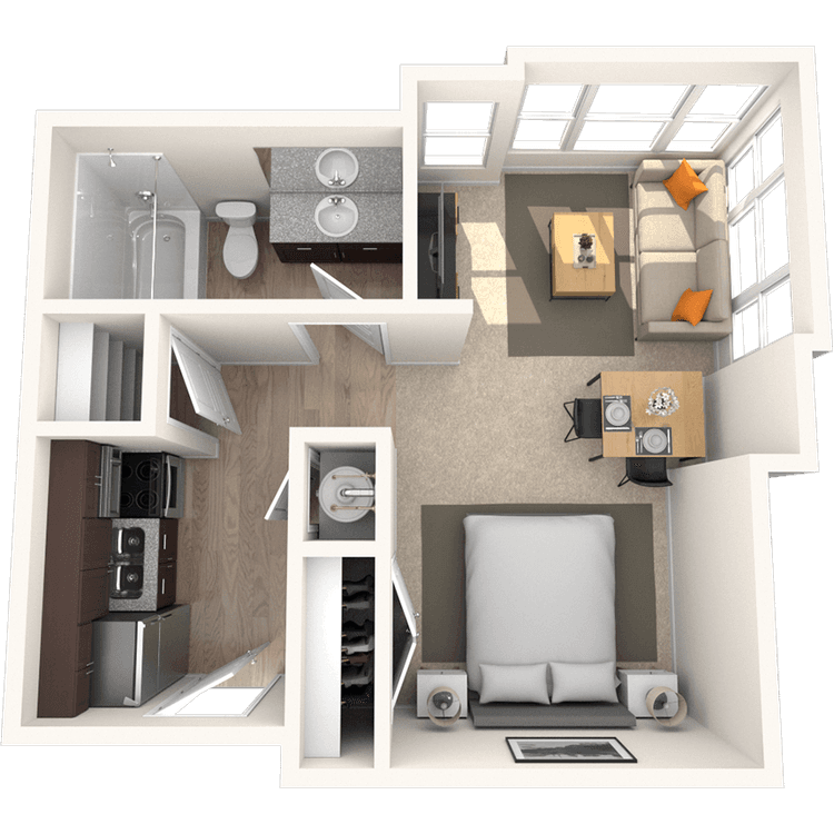 Floorplan image of unit 2310
