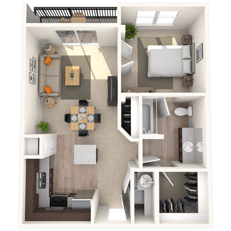 Floorplan image of unit 3307