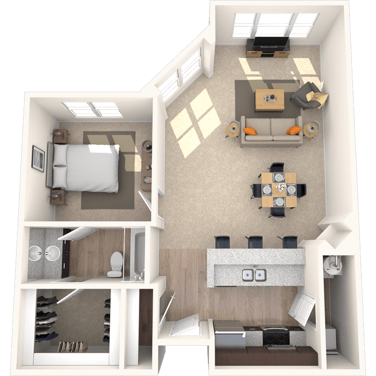 Floorplan image of unit 349