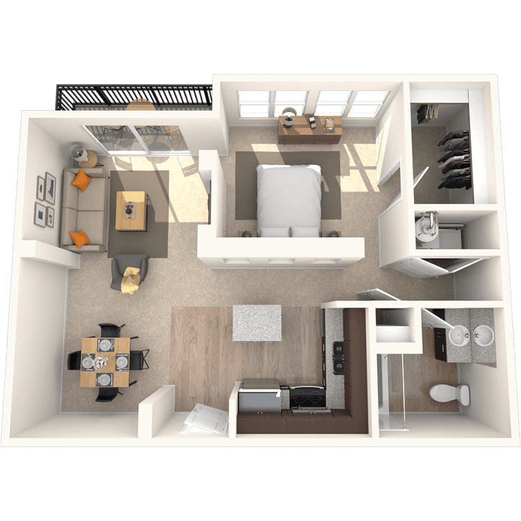 Floorplan image of unit 3517