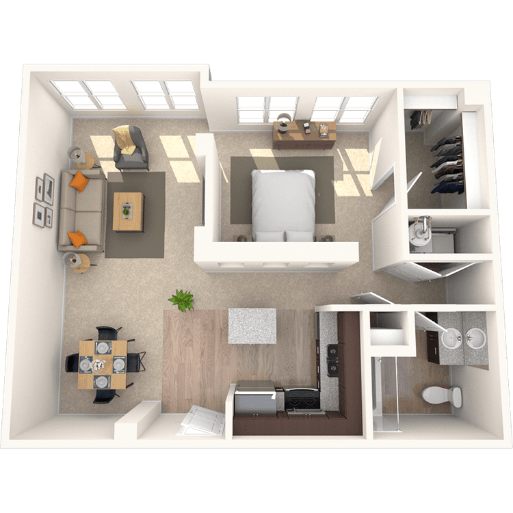 Floorplan image of unit 3811
