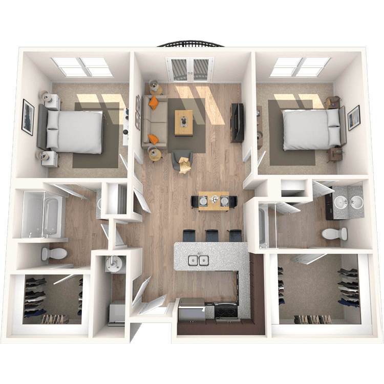 Floorplan image of unit 4201