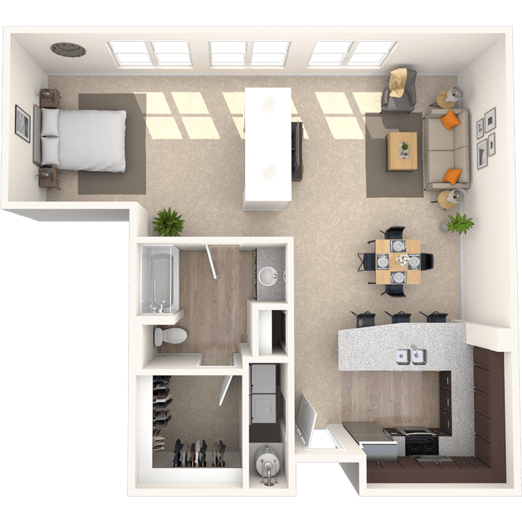 Floorplan image of unit 4406