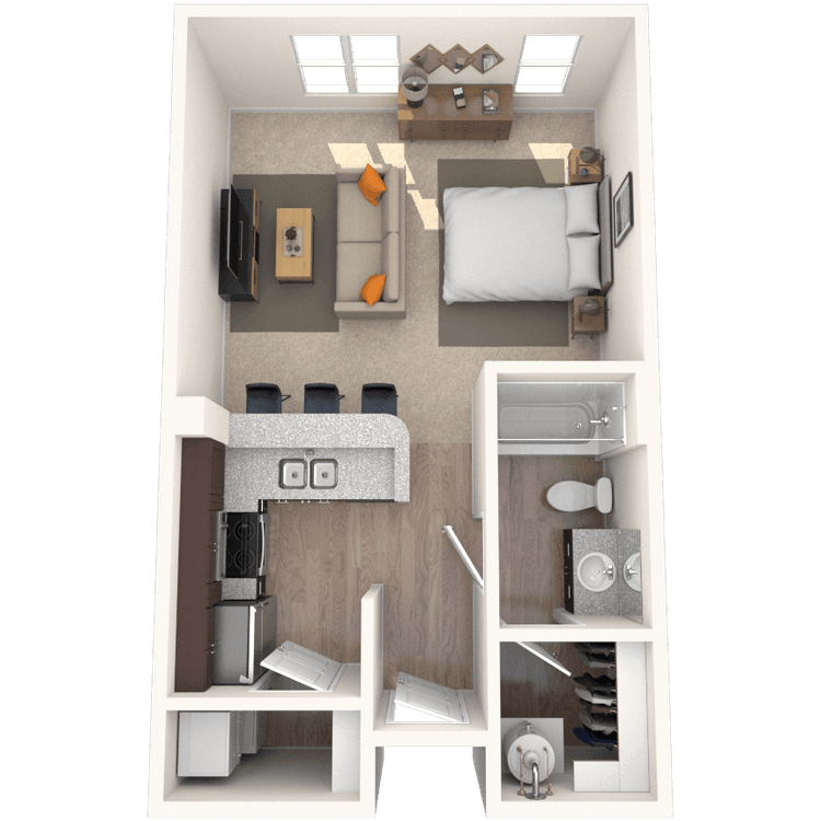Floorplan image of unit 452